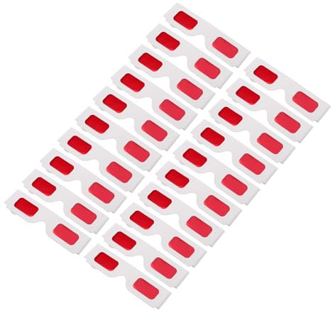 Milisten 3D Brillen 50 Stück Rote Papierbrillen für Partys und mit 3D Effekt und Langlebigem Material