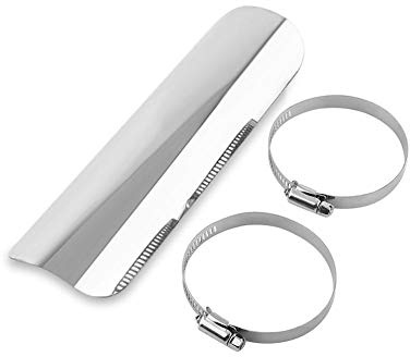 Universal motorcykel motorcykel avgasljuddämpare rör värmeskydd värmeisolering skydd hälskydd låga st?avgasskydd värmeskydd (silver)