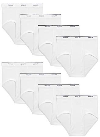 Fruit of the Loom mens Basic White Brief Multipack Underwear, White (8 Pack), XX-Large US