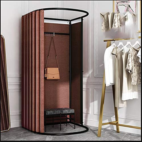 YXYECEIPENO Ensemble de rideaux de vestiaire extérieur en demi-cercle avec cadre en acier au carbone épais et structure en métal