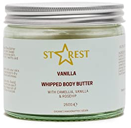 Vanilla Whipped Body Butter - Soothing Organic Moisturiser, 24h Hydrating Vegan Shea Butter