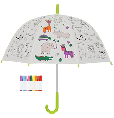 Esschert Design Parapluie pour Enfants avec Animaux de la Jungle PiY