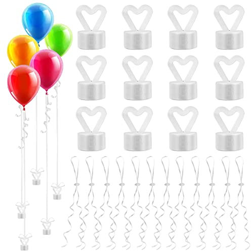 12 Stück Ballongewichte Luftballon Ballongewicht für Helium Beschwerer Luftballons Gewichte Helium Ballon Gewicht 12 Stück Ballonverschlüsse Helium mit Schnur für Hochzeit Geburtstag Party Dekoration