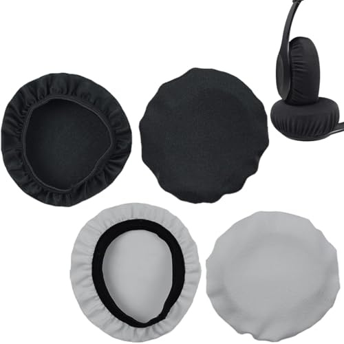 WUSJCOF 2paires Couvre écouteurs rétractables et lavables en Tissu de Soie glacée Coussinets d'oreille Couvre Oreilles Cache Oreilles Cache Oreilles Coussinets d'oreille
