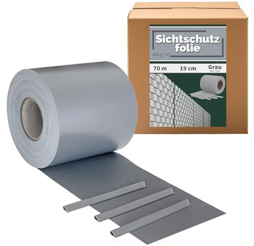 Kingpower Sichtschutz PVC Sichtschutzstreifen für Doppelstabmatten Zaun Zaunfolie Doppelstabmattenzaun Stabmattenzaun Gartenzaun Grau 70 m