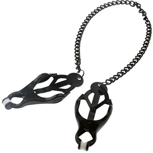 Morsetti per capezzoli per donne - Morsetti per capezzoli neri BDSM, giocattoli intensi per capezzoli per uomini e donne, FOPS regolabili e confortevoli I06-11