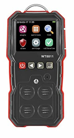 Rilevatore di gas Rilevatore di gas composto portatile Monitor CO Rilevatore di monossido di carbonio Solfuro di idrogeno HS Ossigeno Tester di gas combustibile Allarme sonoro