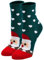 ZAKASA Calze Natalizie Donna Divertenti: Calzini Fantasia di Natale In Cotone Regalo di Natale Invernali Colorate Calze Vacanza di Natale Babbo Natale Deer Stampa 1 Paia EU 35-42 Natale-B
