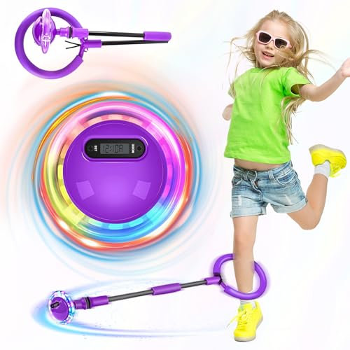 Mein HERZ Kinder Blinkender Springring,Swing Wheel Mit Lichtrad,Faltbarer Blinkender Sprungball,Springring FußKreisel Kinder,Geburtstags- Und Festliche Tage,Geeignet für 6 Jahre und älter