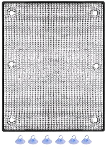 Film de Protection Solaire Anti Chaleur, Film Fenetre Occultant Anti UV Regard, Film Vitrage Réfléchissant D'isolation en Aluminium avec Ventouse, Réutilisable, pour Fenêtre/Velux(60x70cm)