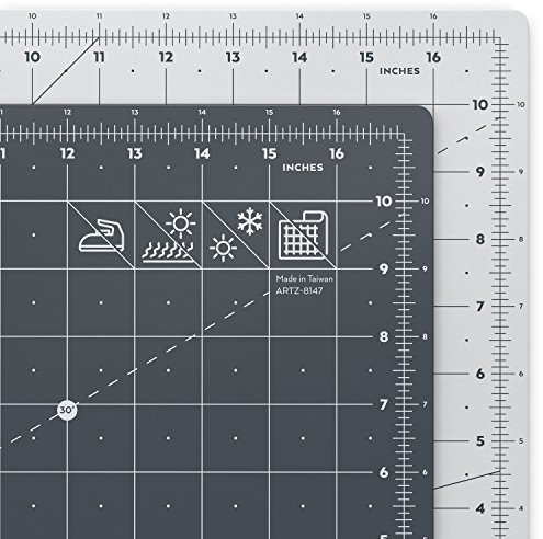 Arteza Self Healing Rotary Cutting Mat, 12x18 with Grid & Non Slip Surface for Fabric, Paper, Vinyl, Plastic, Eco Friendly, Durable & Flexible, Great for Crafts, Quilting, Sewing, Scrapbooking