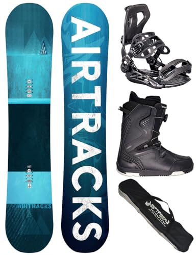 Airtracks Snowboard Set Tavola Blue Drifter Wide Hybrid Rocker Uomo 160 + Attacchi Master + Scarponi Strong ATOP 45 + SB Bag
