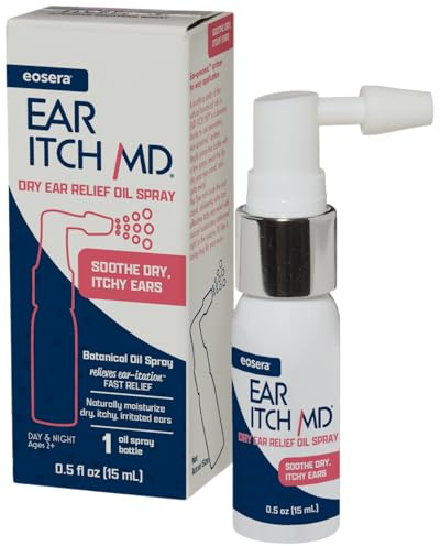 eosera Ear Itch MD - Ear Drops for Itchy Ears | Dry Ear Relief | Soothing Spray | Moisturizing Formula for Ears | Allergies, Eczema, Dermatitis, Psoriasis, Perimenopause, Menopause, Hearing Aids
