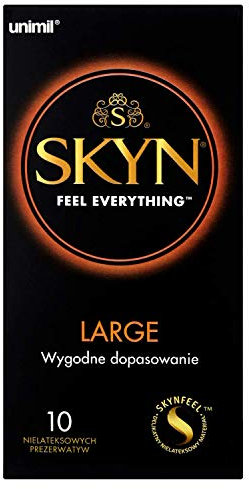 SKYN® Large (XL/King Size) Non-Latex Condoms, Pack of 10 x 1