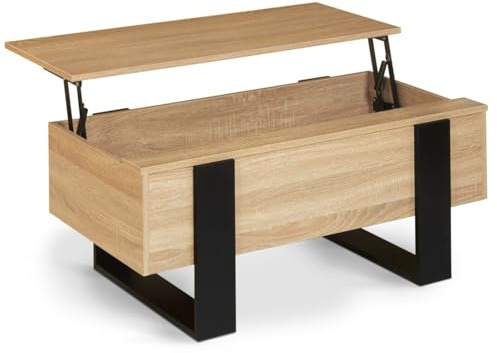 IDMarket - Mesita PHOENIX en madera y negro