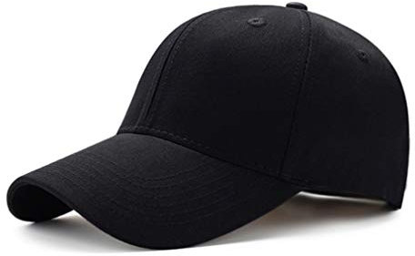 Bakicey Baseball Cap Unisex Outdoor Baseball Cap Kappe Baumwolle Baseball Mützen Erwachsenen Casual Reine Farbe Baseboard Baseballkappe Verstellbar Athletic Baseball Cap Kappe Damen Herren (Schwarz)