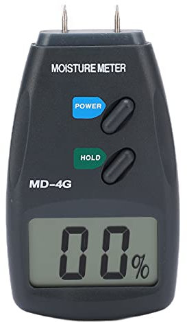MD‑4G LCD Wood Moisture Meter ABS Digital Moisture Meter with High Accuracy Reading Lock Function for Measuring Wood Paper Bamboo 0°C~40°C (32°F~104°F) 0~70% Rh