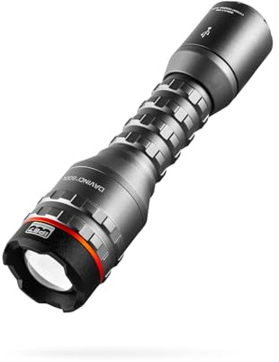 NEBO Davinci 800L - Torcia LED Ricaricabile da 800 Lumen - Con Funzione di Power Bank, Grado di Impermeabilità IP67 e Zoom Regolabile,Grigio acciaio