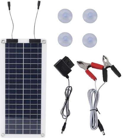 Cargador solar para batería de coche - Cargador de mantenimiento de 100 W impermeable, mantenedor solar para doble salida, para coche, , moto, coche | cargador solar