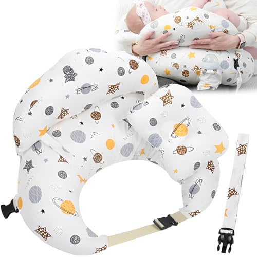 SYXLS Cuscino di Allattamento, Cuscino di Allattamento Regolabile, Cuscino di Allattamento Multifunzione Con Recinzione, Cuscino Rimovibile In Cotone Puro Per Il Sostegno Perfetto Al Riposo e Al Relax