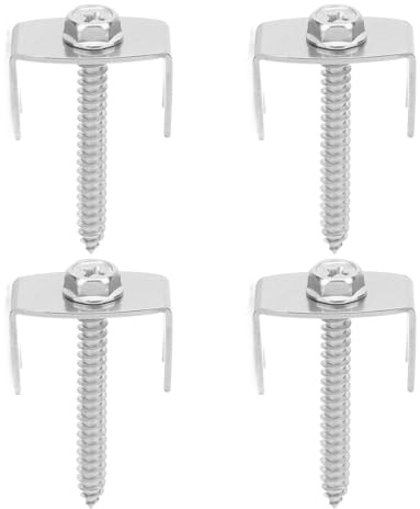 SIXRUN Clavos de Cerca de Acero Inoxidable, Sujetadores de Cerca Reutilizables de Alta Resistencia con Sujetadores de 50 Piezas y Adaptador Hexagonal de Alambre de Jardín