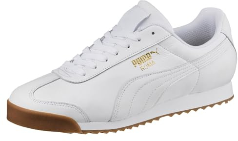 Puma Roma Sneaker, Zapatillas Hombre, White-Team Gold Ss18, 42 EU