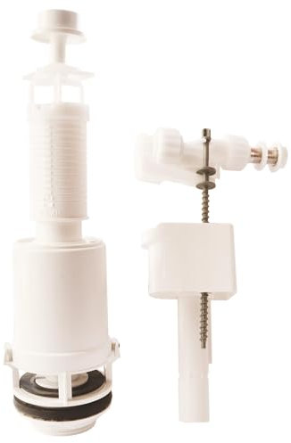 SOMATHERM FOR YOU - mecanismo de descarga completa para la cisterna del inodoro con alimentación lateral 12/17 (3/8 ''), Silencio, NF, empuje simple, fácil instalación