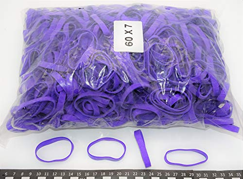 Progom - Gomas elásticas - 60mm x 7mm - purpura - bolsa de 1 kg