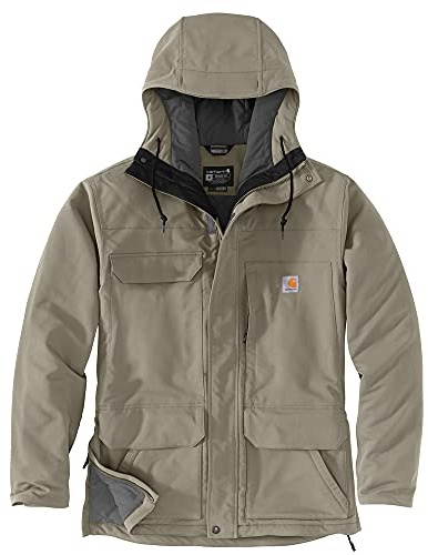Carhartt 105002 Super Dux - Chaqueta térmica tradicional para hombre, Gris beige, XXX-Large