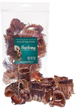 PawGang Beef Trachea Cut 250g – Air Dried Natural Dog Treats Puppy Chews