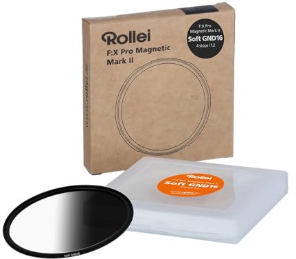 Rollei F:X Pro Magnetischer Softer-Verlaufsfilter GND16 MK II 82mm, super kratzfester magnetischer Glas-Filter mit 99,5% Reflexionsfreiheit und ohne optischen Verzerrungen, Größe:77 mm