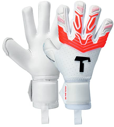 T1TAN Alien Infinity 2.0 mit Fingerschutz Torwarthandschuhe für Erwachsene, Fußballhandschuhe Unisex, Negative Cut und 4mm Profi Grip - Gr. 9