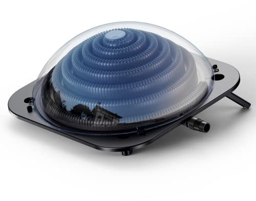 YiViKPE Calentador solar para piscina sobre el suelo, equipo calentador de piscina enterrada con manguera a prueba de fugas, calentadores de piscina abovedados para el hogar al aire libre