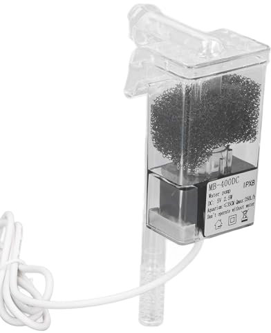 Aquarienfilter, leiser Betrieb, Einstellbarer Durchfluss Aquarium Hang On Filter 2.5W Externer Hängefilter Einfache Installation Aquariumfilter für Aquarien unter 35cm