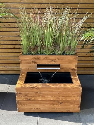 DesignerTeiche Hochteich Hochbeet Miniteich - Fertigmontiert für Garten Balkon Terasse