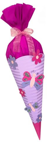 Schultüte Bastelset Schmetterling-Blume vorgestanzt