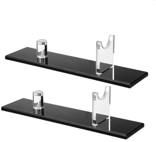 Pojedehy 2 st kniv fast displaystativ akryl knivfodral en knivhållare för heminredning (svart bas)