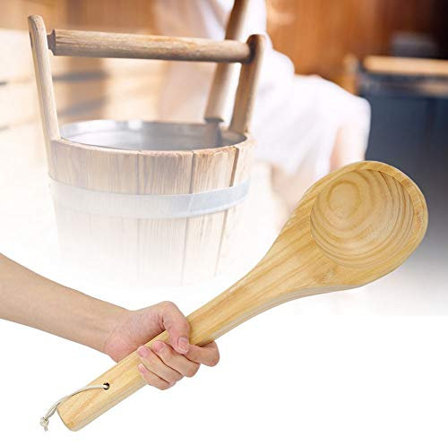 Handmade Wooden Sauna Water Dipper Spoon - Premium Sauna Accessories for House, Hotel, Restaurant and Sauna Room Use