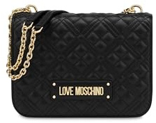 Love Moschino BORSA QUILTED PU NERO+GAL.ORO