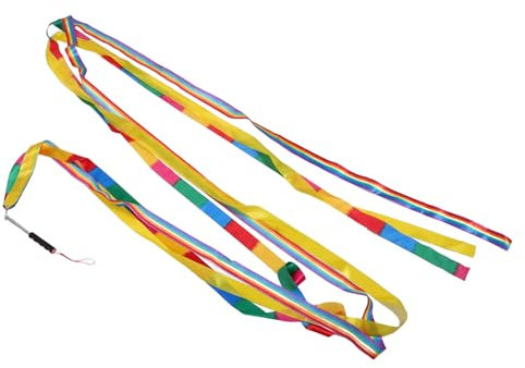 KOMBIUDA Nastro da Ginnastica con Bastone per Danza Giocattolo Nastro per Danza Artistica per Ragazzo Ragazza Ragazza Bomboniere e Talent Show