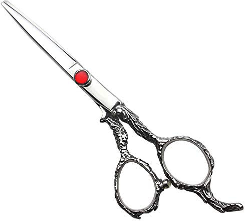 Forbici da Parrucchiere per Famiglia da 6 Pollici, Forbici dritte per Taglio di Capelli da Parrucchiere Strumenti per la Cura dei Capelli (Argento)