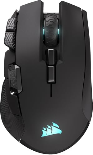 Corsair IRONCLAW Wireless SE Ratón para Juegos – 26 000 PPP, Diseño Ergonómico para Manos Grandes, 10 Botones Programables, para MOBA, FPS, MMO – Negro