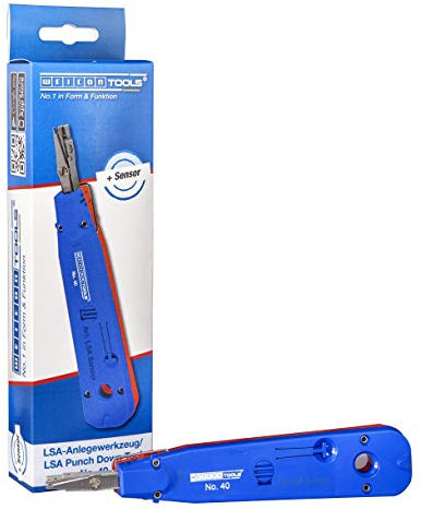 WEICON TOOLS LSA Sensor No. 40 | Anlegewerkzeug mit Sensor zur Beschaltung von LSA-Baureihen, Blau/Rot