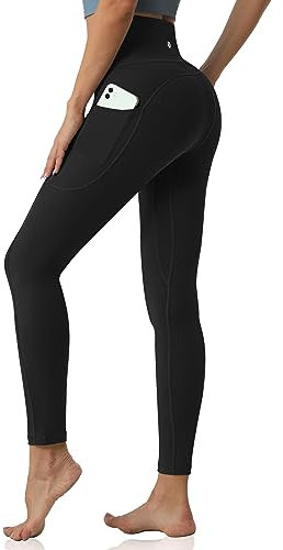 Desol Damen Yogahose mit 3 Taschen,Hohe Taille Sport Leggings Lange Yoga Pants Blickdicht Yogatights Fitnesshose