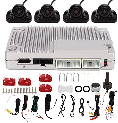 360° Surround View Camera System Kit, Fydun Med Främre Bak Vänster Höger Backup Parkering 4-vägskameror Panoramakörning Bil Vattentät Night Vision Kamera