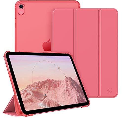 Fintie Hülle für iPad 11. Generation 2025 11 Zoll (A16), iPad 10. Generation 10.9 Zoll 2022 - Ultradünn Schutzhülle mit transparenter Rückseite Abdeckung Case Cover, Auto Schlaf/Wach, Pink