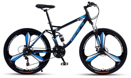 SKIHOT 26 Zoll Mountainbike, 24-Gang Fahrrad MTB mit Vollfederung, MTB Dirt Bike für Städte, Arbeitswegen, Reisen in Bergen,26-3/Spokes