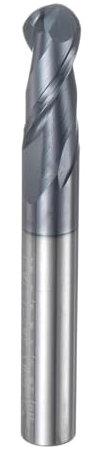QUARKZMAN Fresa Sfera Fresatrice CNC, Raggio 5/32 Gambo 5/16 Carburo Tungsteno Rivestito Altin, Spirale 2 Taglienti, Utensile Fresatura, Diametro 5/16, Lunghezza Totale 2-1/2