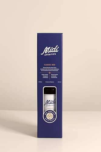 Midi Aperitifs Classic Red Gift pack, 70cl Bottle with 2 Glasses, Juicy Mediterranean Aperitif, Perfect for Birthdays and Christmas