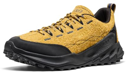 KEEN Men's Jasper Zionic Durable Tread Suede Climbing Approach Style Hiking Shoes, Lemon Curry/Naval Academy, 10